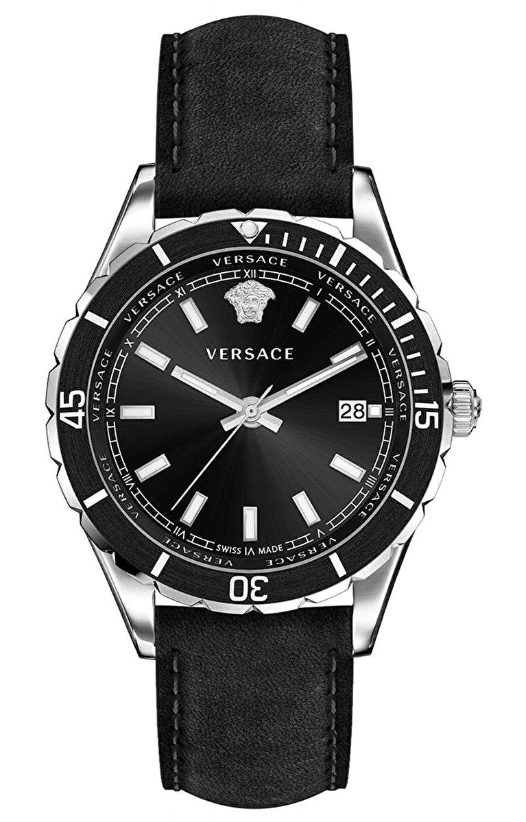 Versace VRSCVE3A00120 42 mm Siyah Deri Kordon Analog Erkek Kol Saati