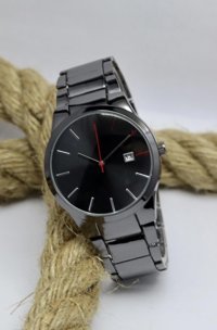 Şahmat MAT-162 Takvimli 44 mm Antrasit Metal Kordon Analog Erkek Kol Saati