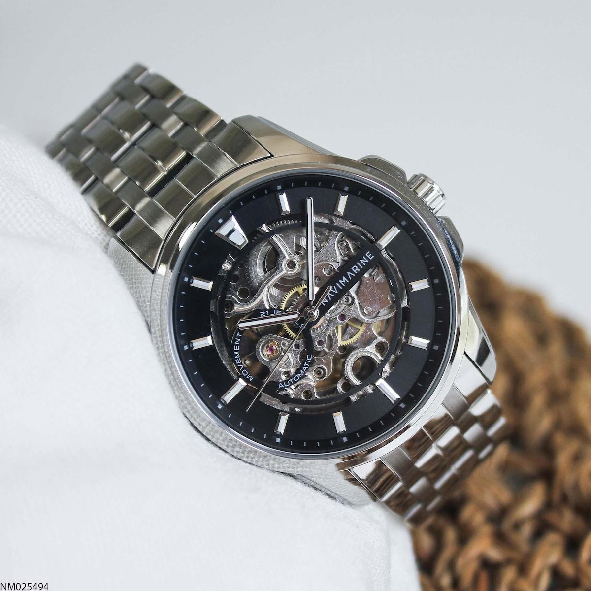 Navimarine NM025494 43 mm Çelik Kordon Analog Erkek Kol Saati