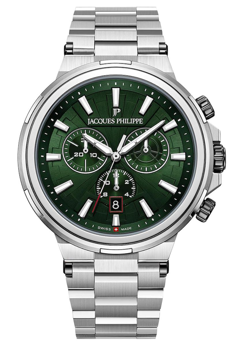 Jacques Philippe JPQGC4413X6 Pusulalı Takvimli Çelik Kordon Analog Erkek Kol Saati