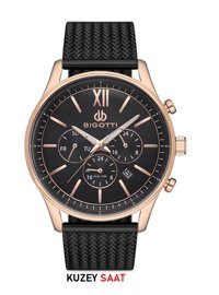 Bigotti BG.1.10224.5 Takvimli 43 mm Siyah Çelik Kordon Analog Erkek Kol Saati