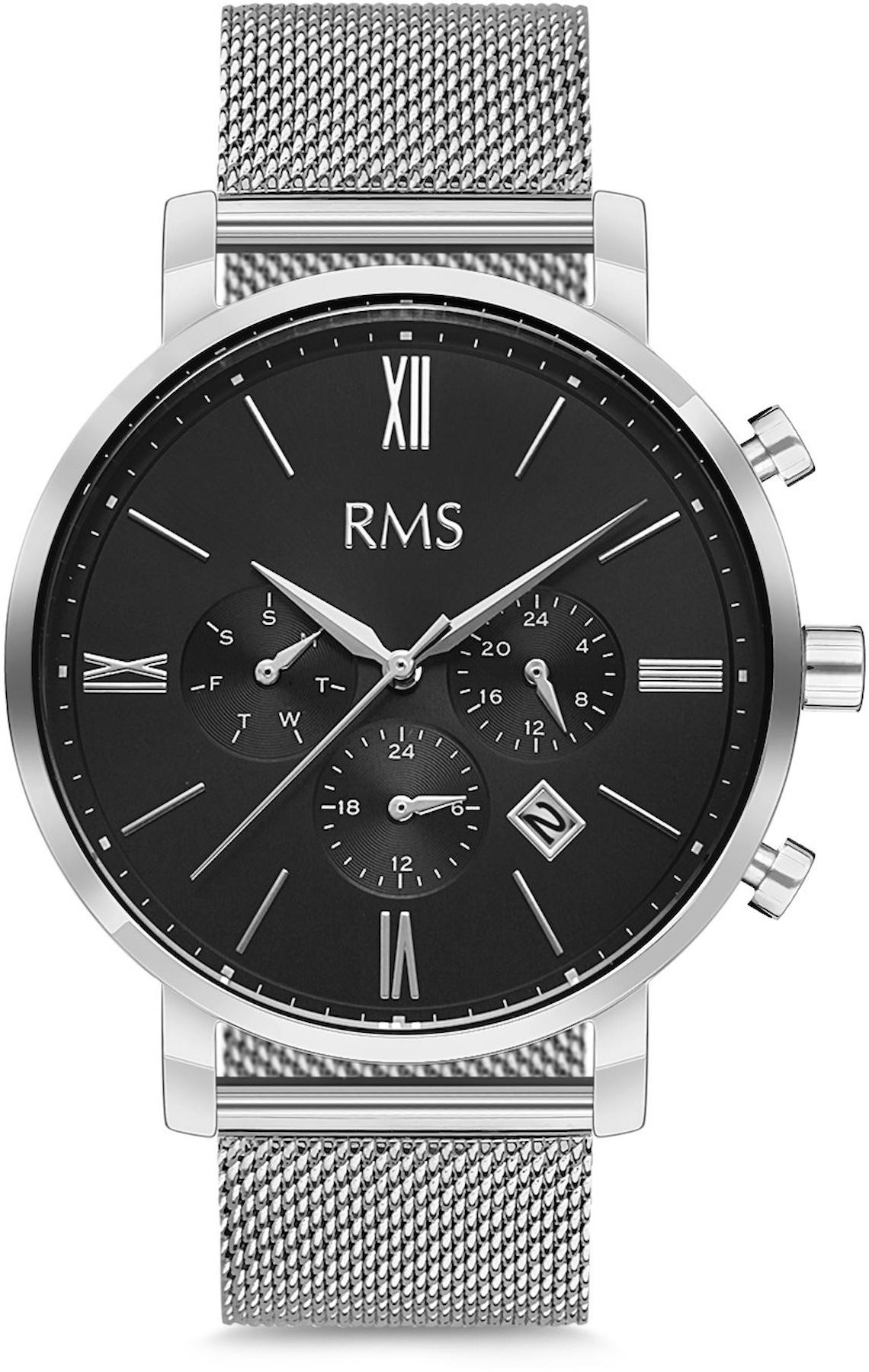 Romanson GR.1.AG1200.03 Takvimli 44 mm Gri Hasır Kordon Analog Kol Saati