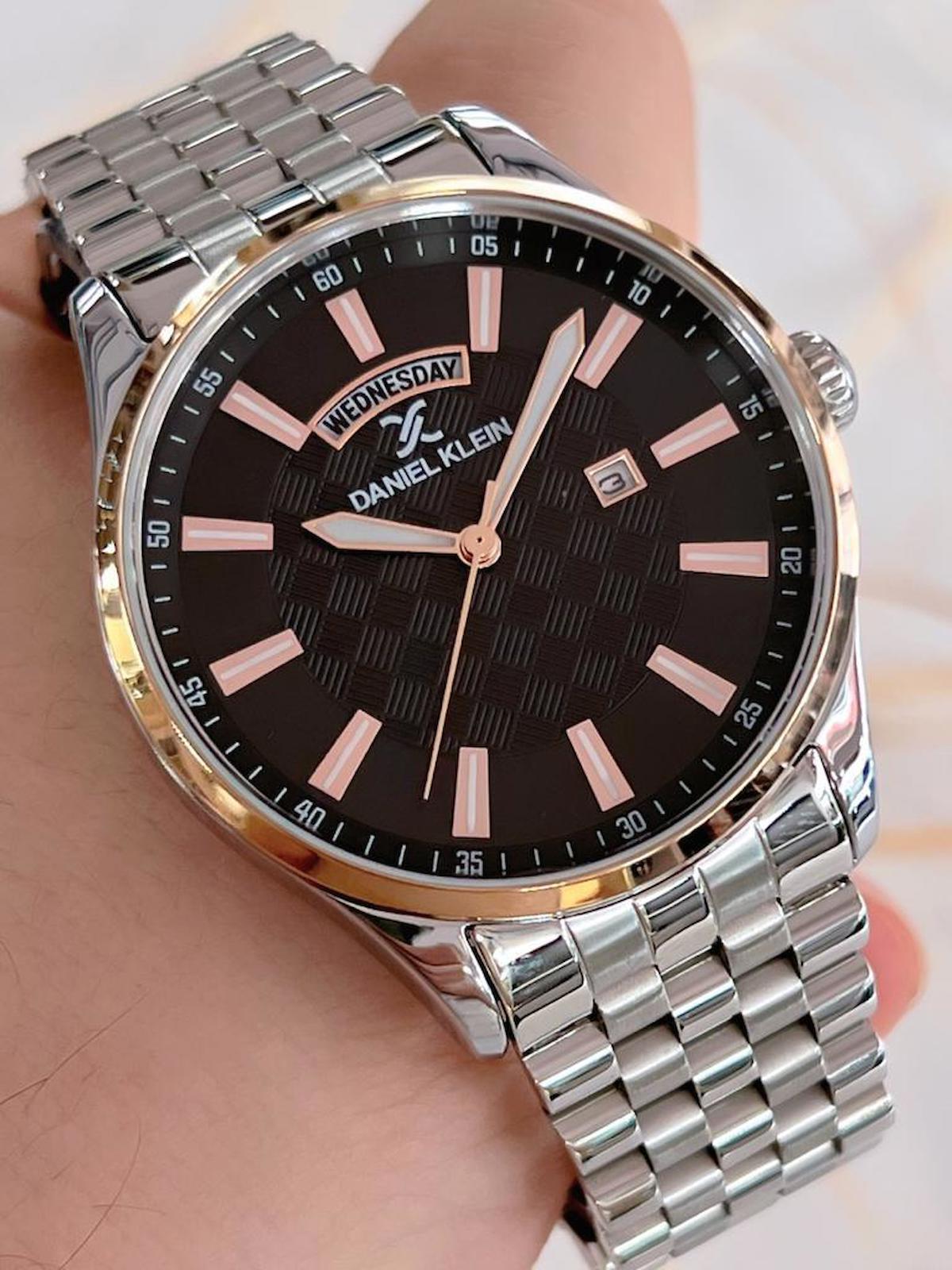 Daniel Klein DK.1.127 Takvimli 42 mm Çelik Kordon Analog Erkek Kol Saati