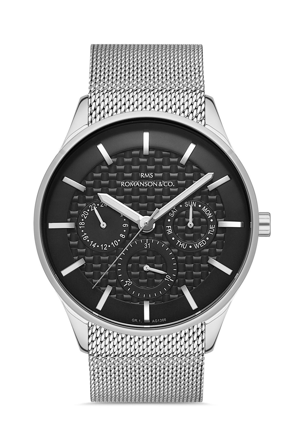 Grand Romanson GR.1.AG1366.02 Takvimli 44 mm Çelik Kordon Analog Kol Saati