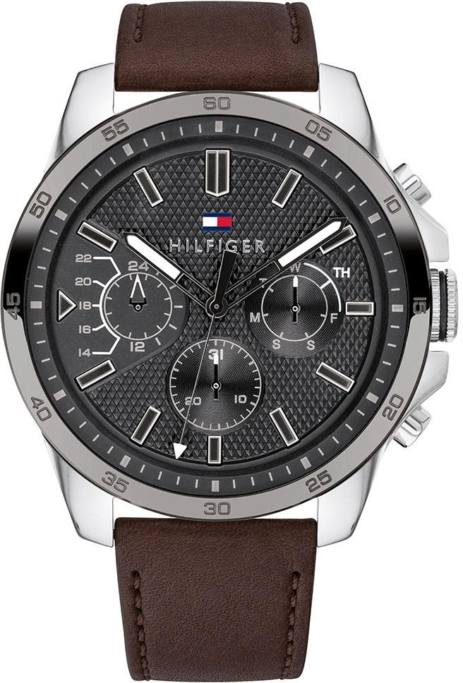 Tommy Hilfiger TH1791562 Takvimli 46 mm Kahverengi Deri Kordon Analog Kol Saati