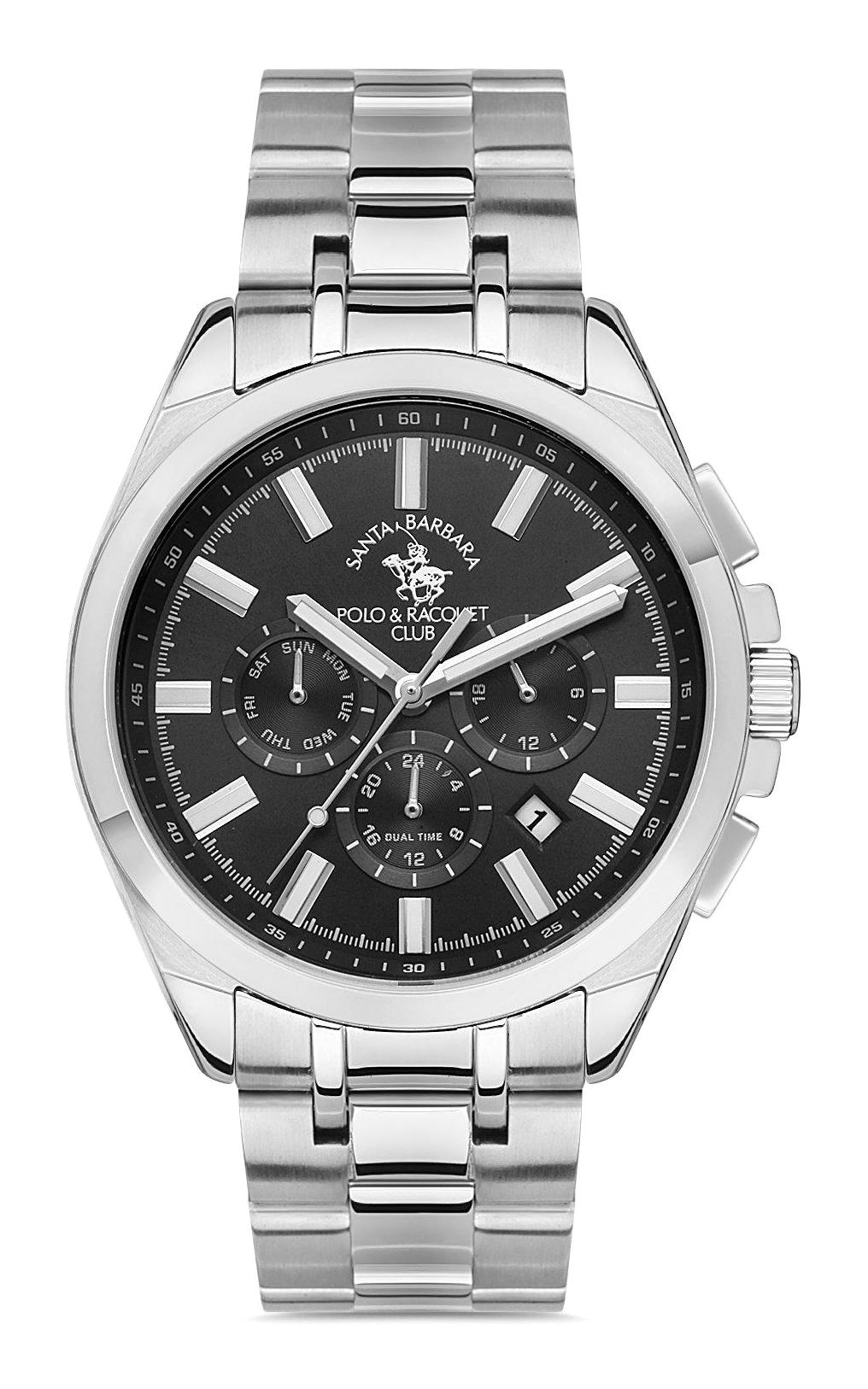 Santa Barbara Polo & Racquet Club SB.1.10482.2 Takvimli 44 mm Çelik Kordon Analog Erkek Kol Saati