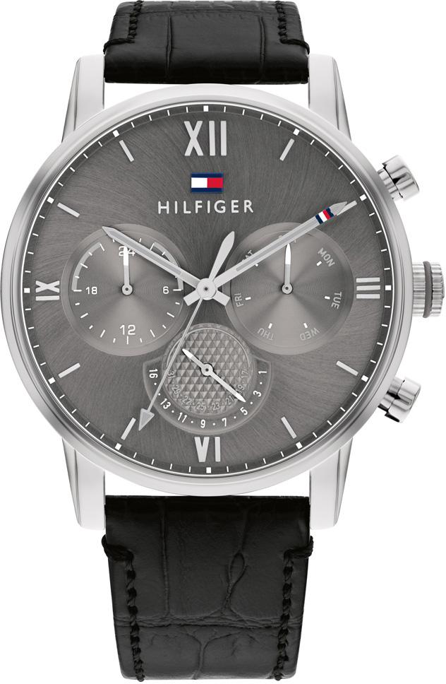 Tommy Hilfiger TH1791883 Takvimli 44 mm Siyah Deri Kordon Analog Erkek Kol Saati
