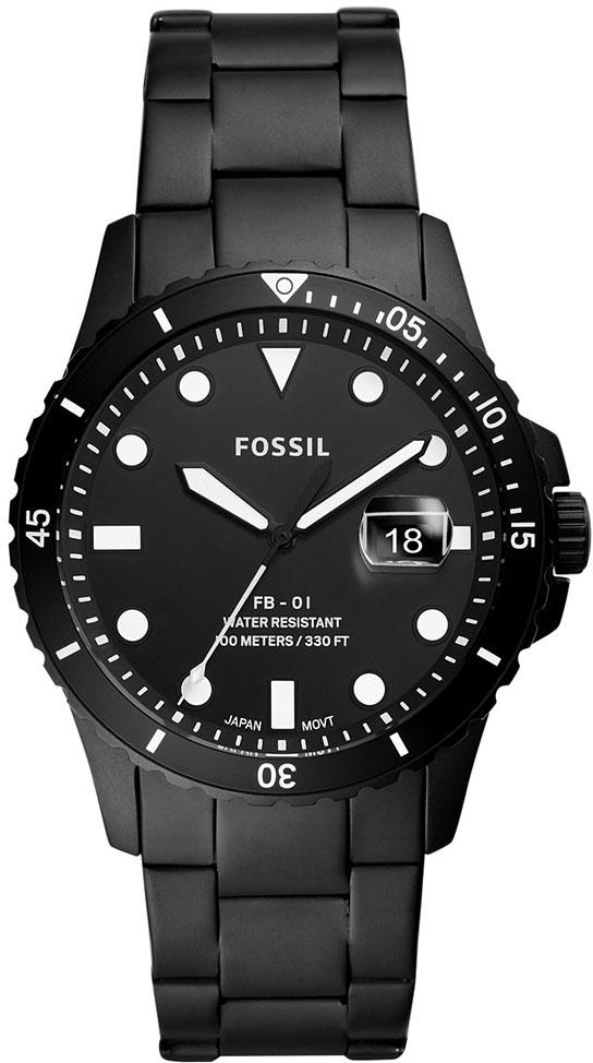 Fossil FS5659 Takvimli 42 mm Siyah Çelik Kordon Analog Erkek Kol Saati