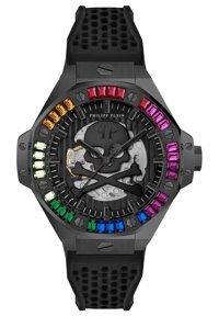 Philipp Plein PWPFA0424 46-50 mm Siyah Silikon Kordon Analog Erkek Kol Saati