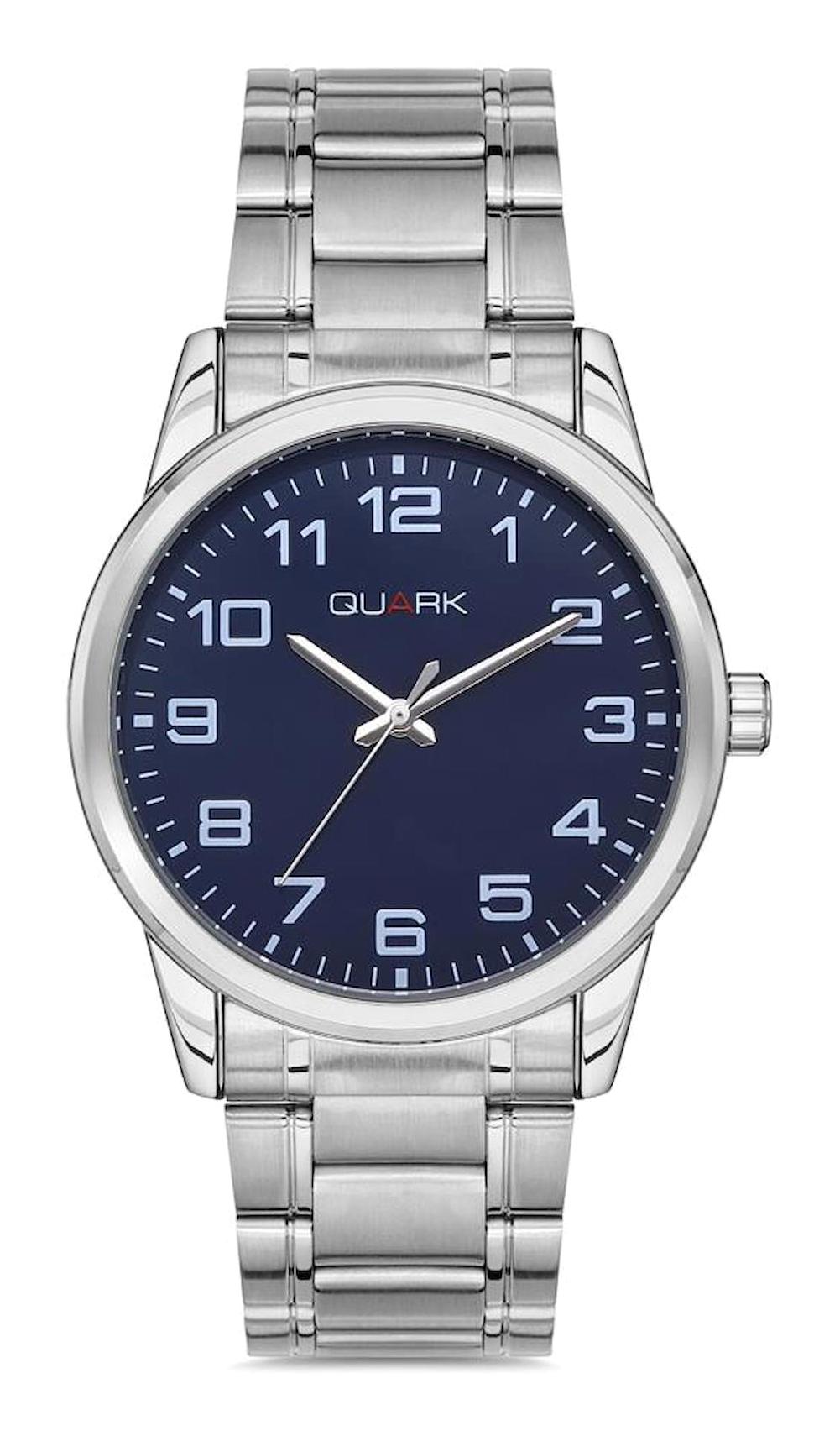 Quark QM-V001D-2A 38 mm Çelik Kordon Analog Erkek Kol Saati