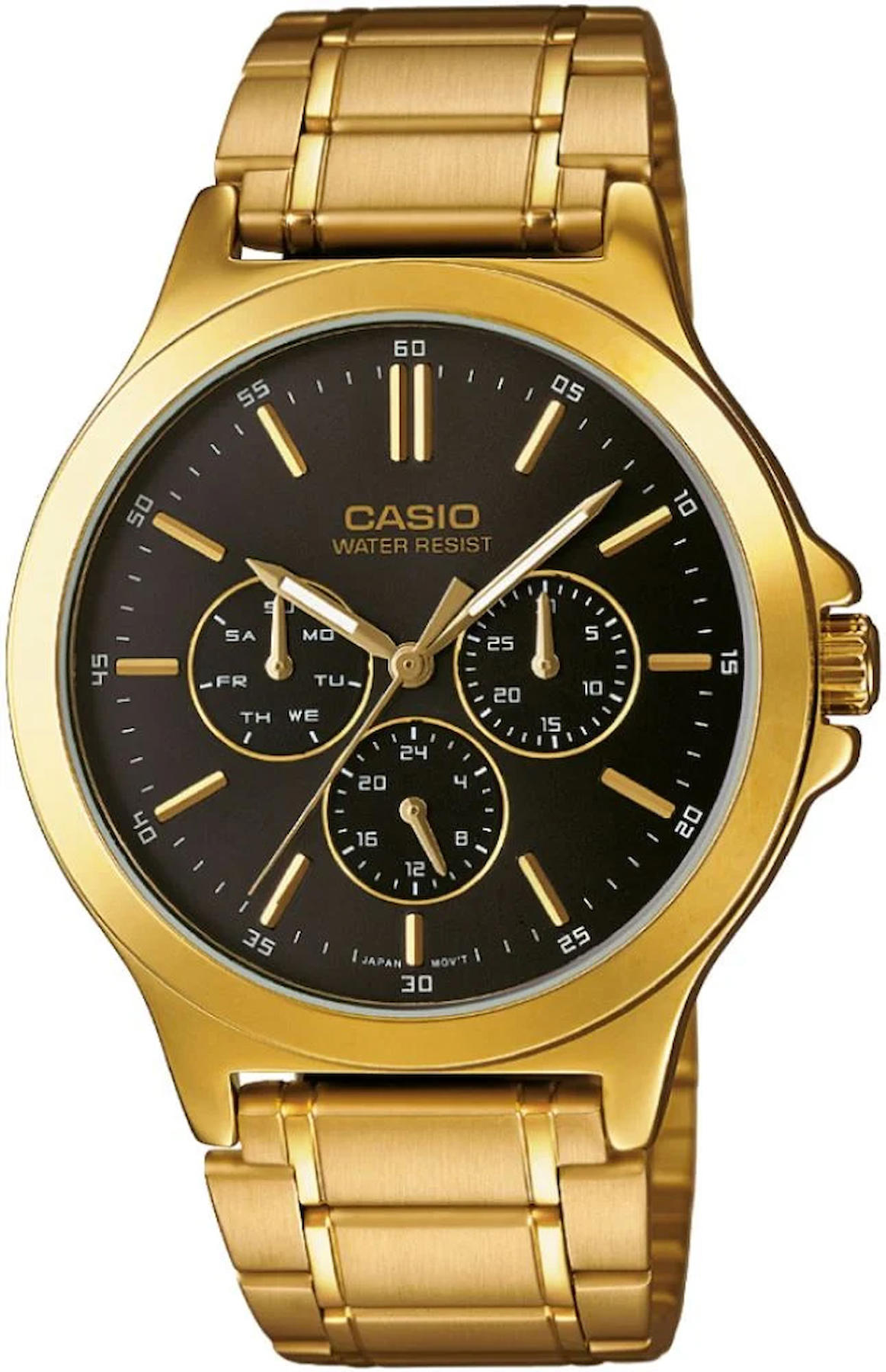 Casio MTP-V300G-1A Takvimli 42 mm Altın Çelik Kordon Analog Kol Saati