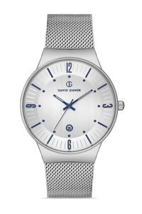 David Guner DG-8214GC-A1H Takvimli 42 mm Çelik Kordon Analog Kol Saati