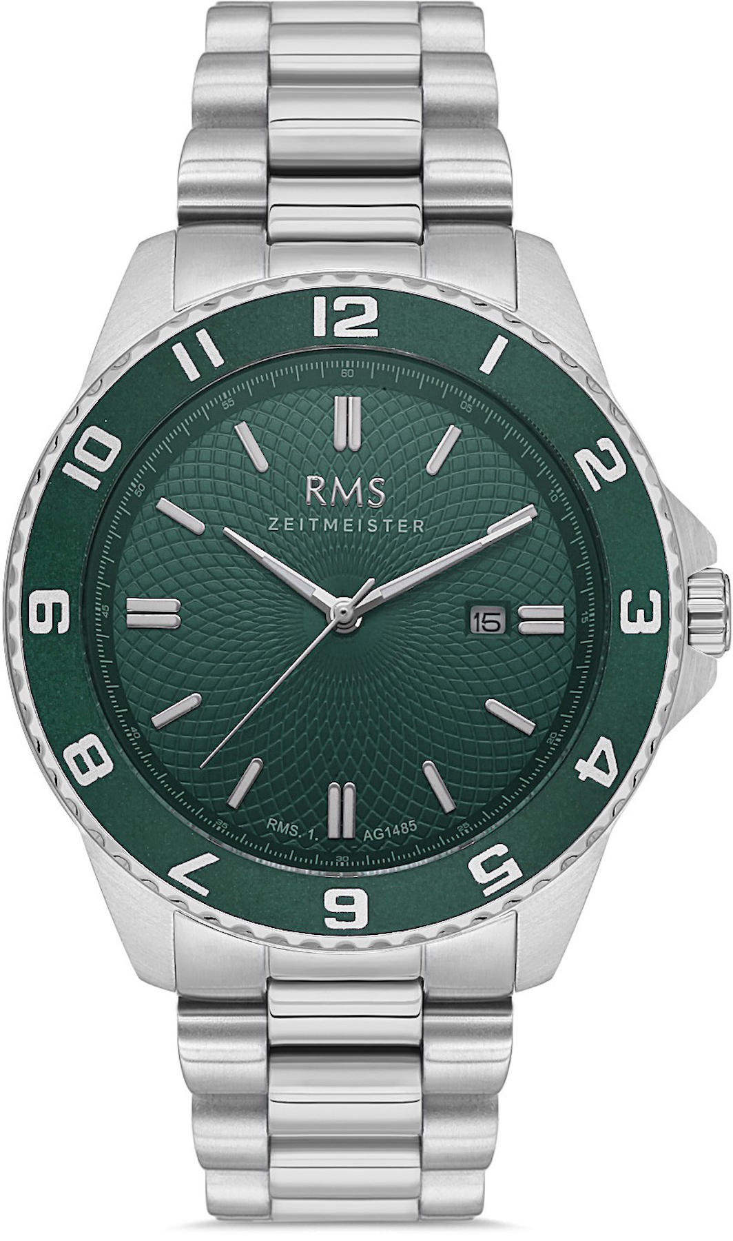 Romanson RMS.1.AG1485.03 Takvimli 42 mm Çelik Kordon Analog Kol Saati