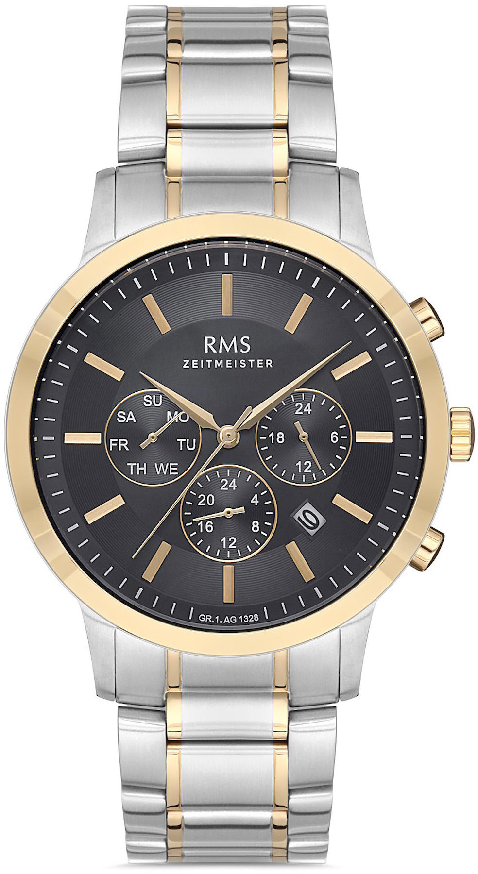 Romanson GR.1.AG1328.09 Takvimli 42 mm Altın-Çelik Kordon Analog Kol Saati