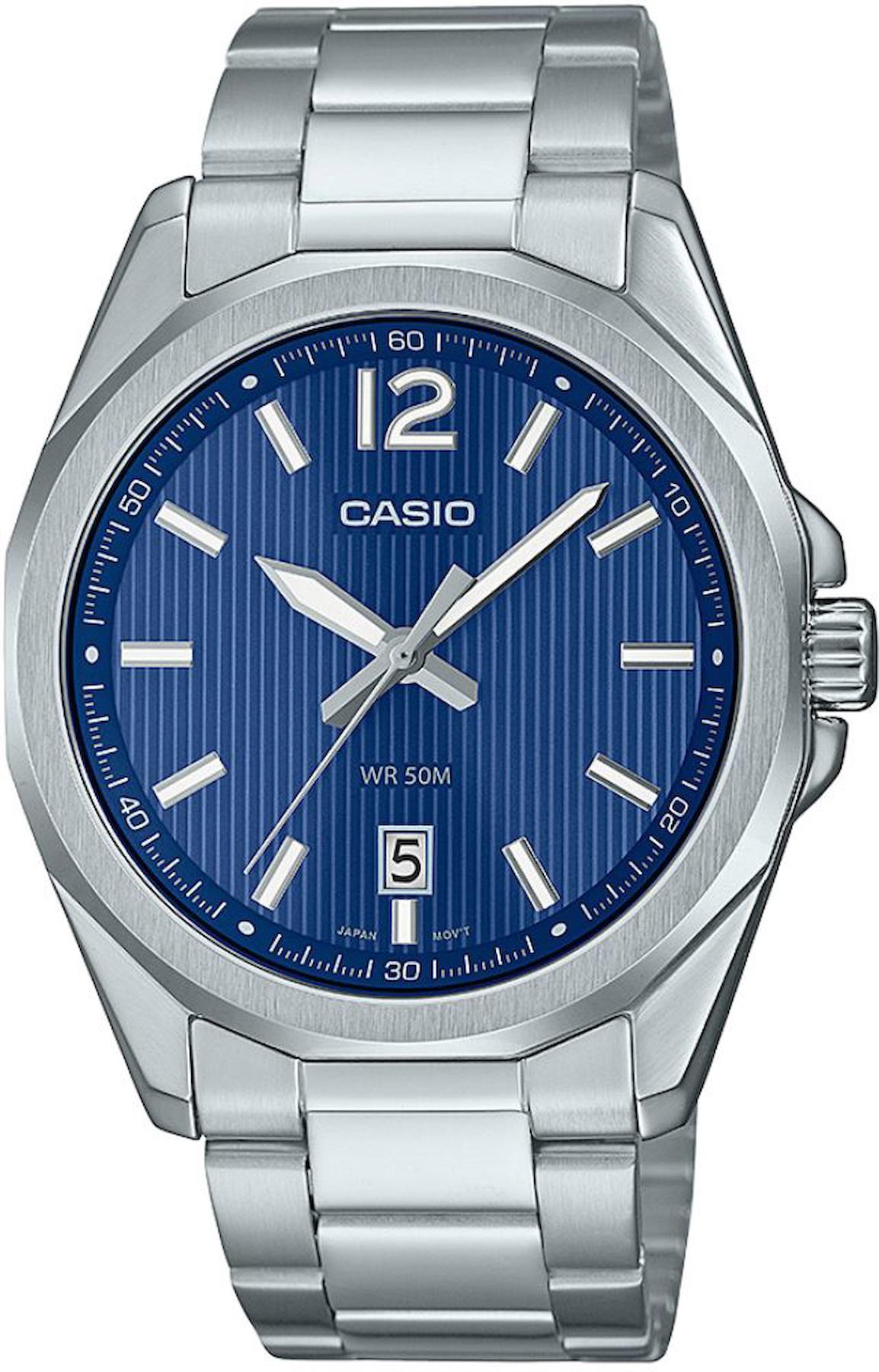 Casio MTP-E725D-2AVDF Takvimli 42 mm Çelik Kordon Analog Erkek Kol Saati