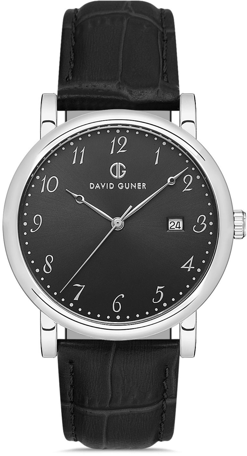 David Guner DG-8671GB-J2 Takvimli 42 mm Siyah Metal Kordon Analog Kol Saati