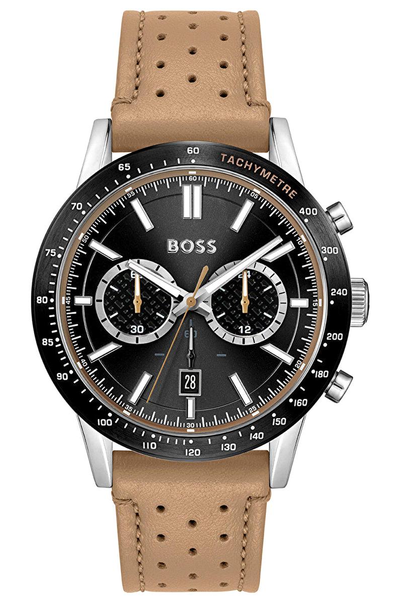 Boss Watches HB1513964 Takvimli 44 mm Kahverengi Deri Kordon Analog Erkek Kol Saati
