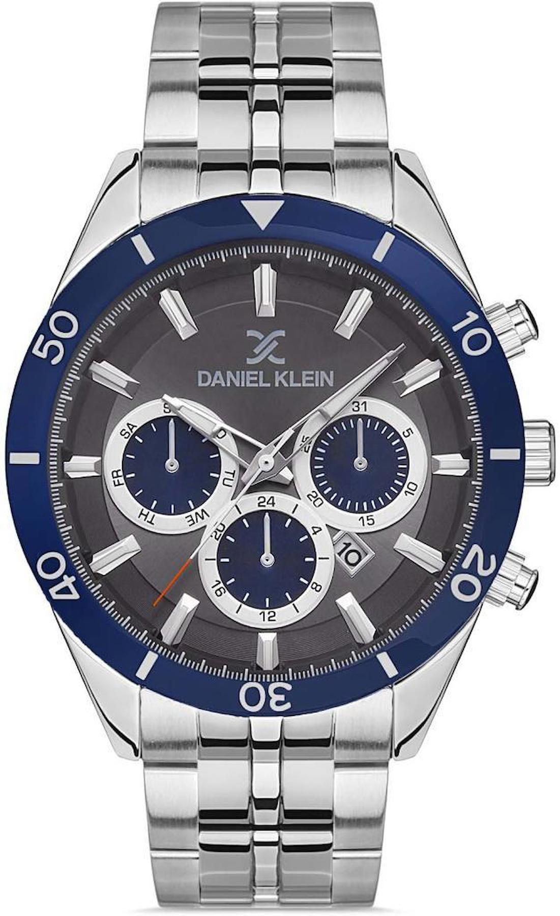 Daniel Klein DK102-DKE.1.10163-6 Takvimli 45 mm Metal Kordon Analog Erkek Kol Saati