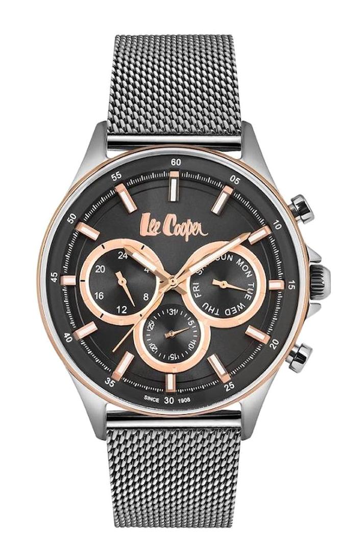 Lee Cooper LC06994.550 Takvimli 44 mm Çelik Kordon Analog Erkek Kol Saati