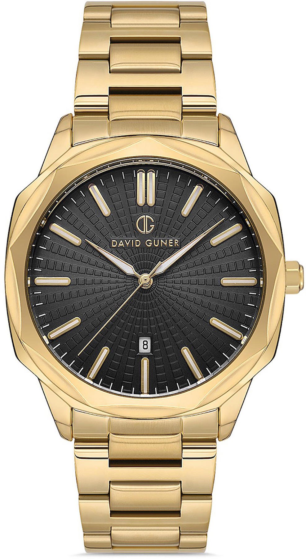 David Guner DG-8647GA-B9 Takvimli 42 mm Altın Metal Kordon Analog Kol Saati
