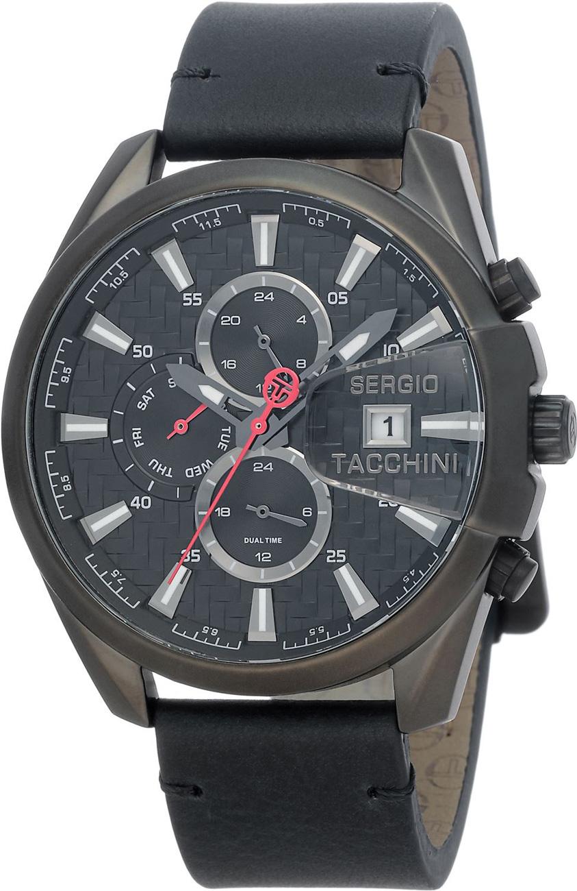 Sergio Tacchini ST.1.10049.4 Takvimli 43 mm Siyah Metal Kordon Analog Erkek Kol Saati
