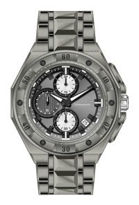 Quantum HNG1011.050 Takvimli 51-55 mm Füme Çelik Kordon Analog Erkek Kol Saati