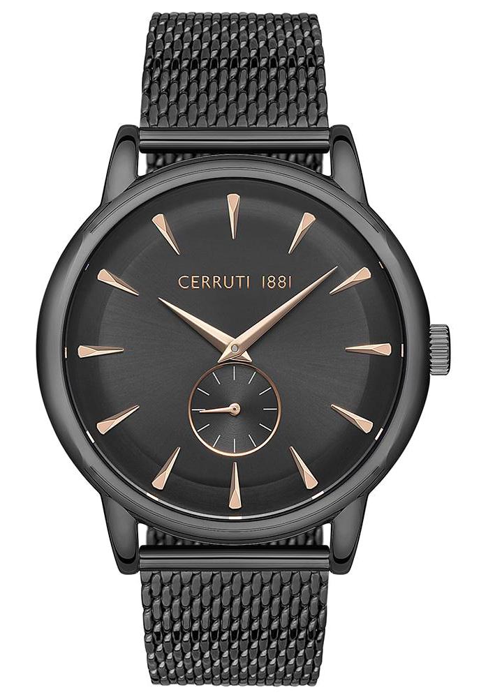 Cerruti 1881 CIWGG2230103 Siyah Çelik Kordon Analog Erkek Kol Saati