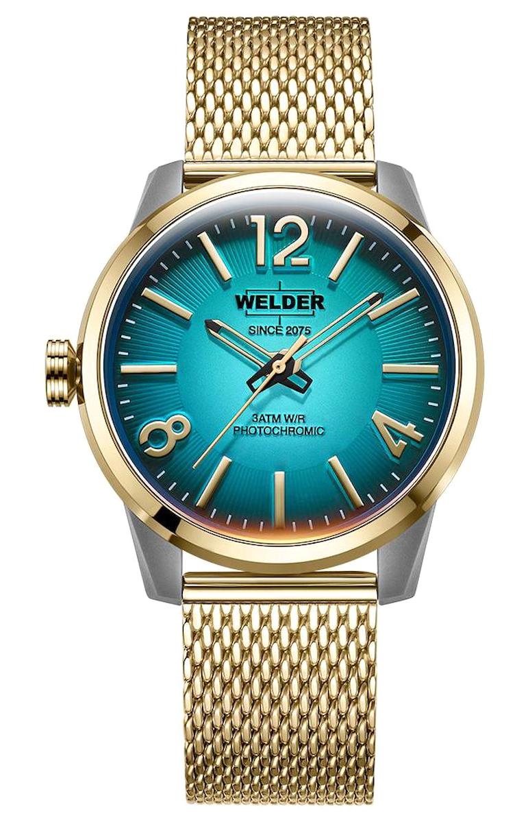 Welder Watch WWRL2014 42 mm Altın Çelik Kordon Analog Kol Saati