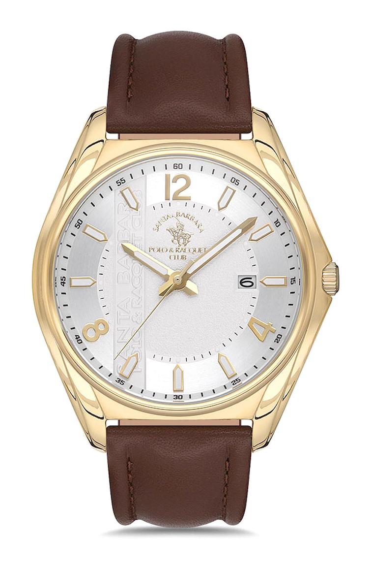 Santa Barbara Polo & Racquet Club SB.1.10151.5 Takvimli 44 mm Kahverengi Deri Kordon Analog Erkek Kol Saati