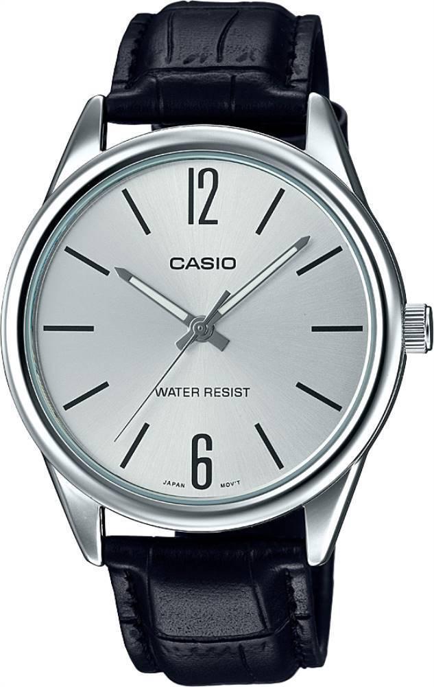Casio MTP-V005L-7BUDF 40 mm Siyah Deri Kordon Analog Kol Saati