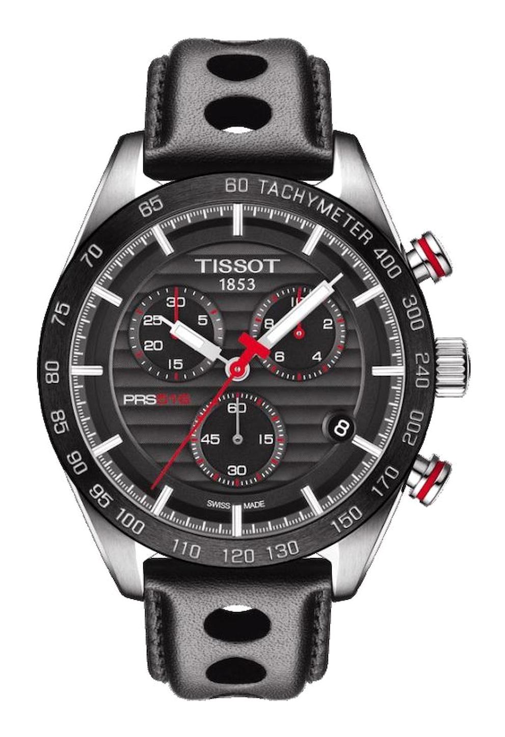 Tissot T1004171605100 Takvimli 44 mm Füme Deri Kordon Analog Erkek Kol Saati