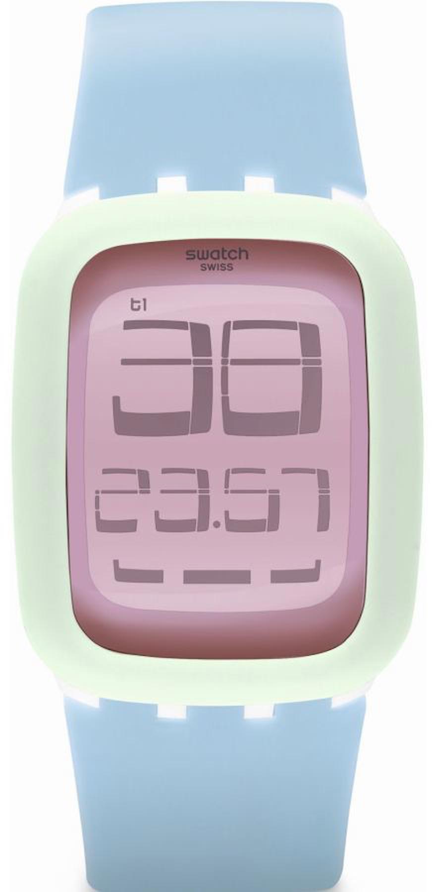 Swatch SURW114 44 mm Turkuaz Silikon Kordon Analog Erkek Kol Saati