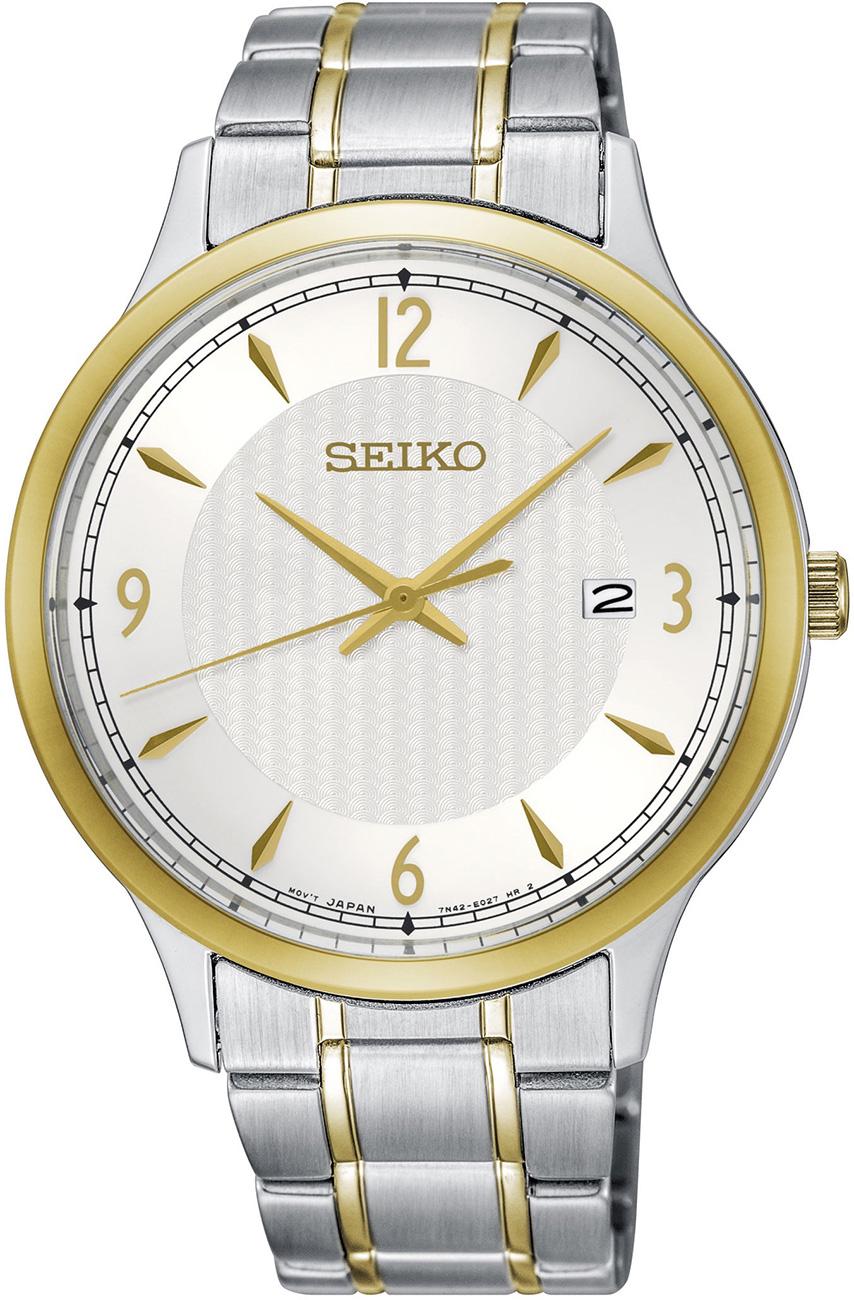 Seiko SGEH82P Takvimli 40 mm Altın-Çelik Kordon Analog Erkek Kol Saati