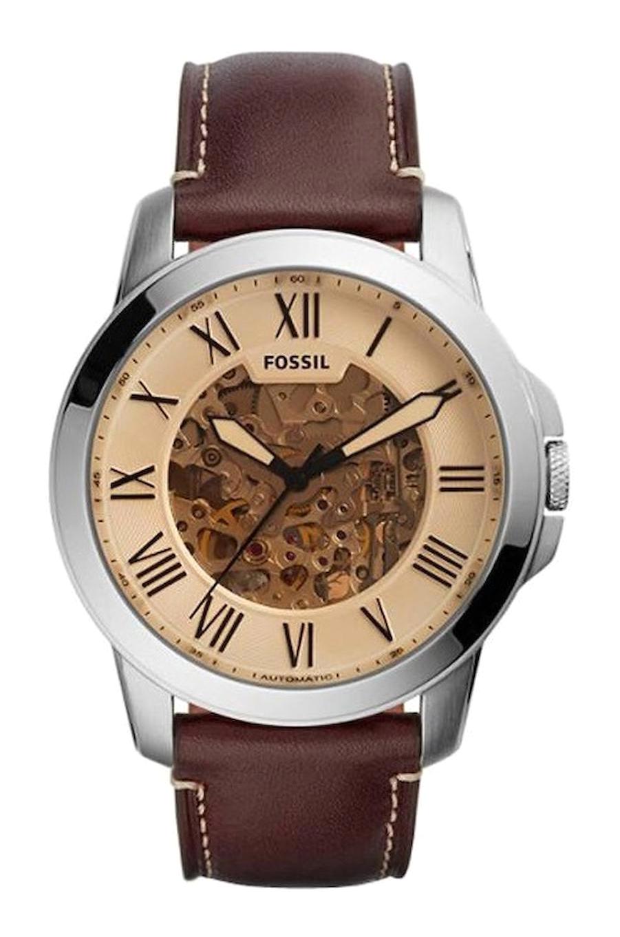 Fossil ME3122 44 mm Kahverengi Deri Kordon Analog Erkek Kol Saati