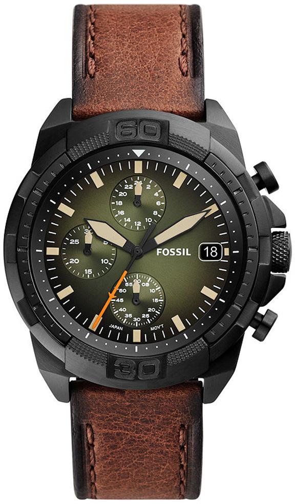 Fossil FS5856 Takvimli 44 mm Kahverengi Deri Kordon Analog Erkek Kol Saati