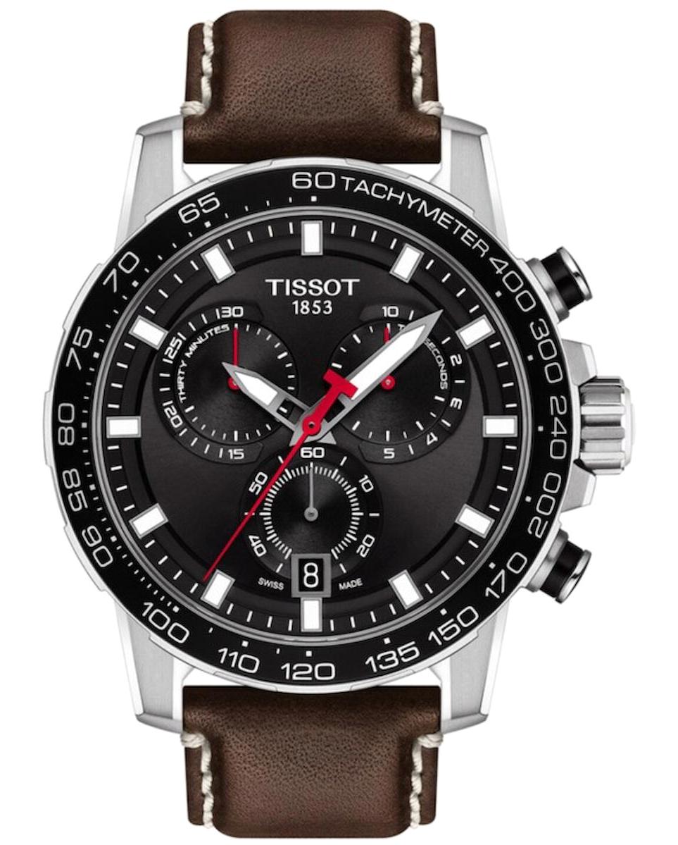 Tissot T1256171605101 Takvimli 44 mm Kahverengi Çelik Kordon Analog Kol Saati