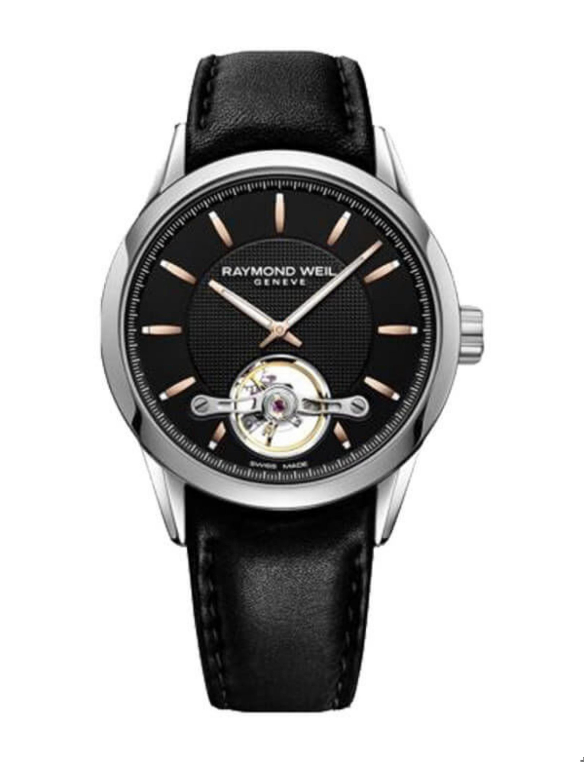 Raymond Weil RW2780SL520001 42 mm Siyah Deri Kordon Analog Kol Saati