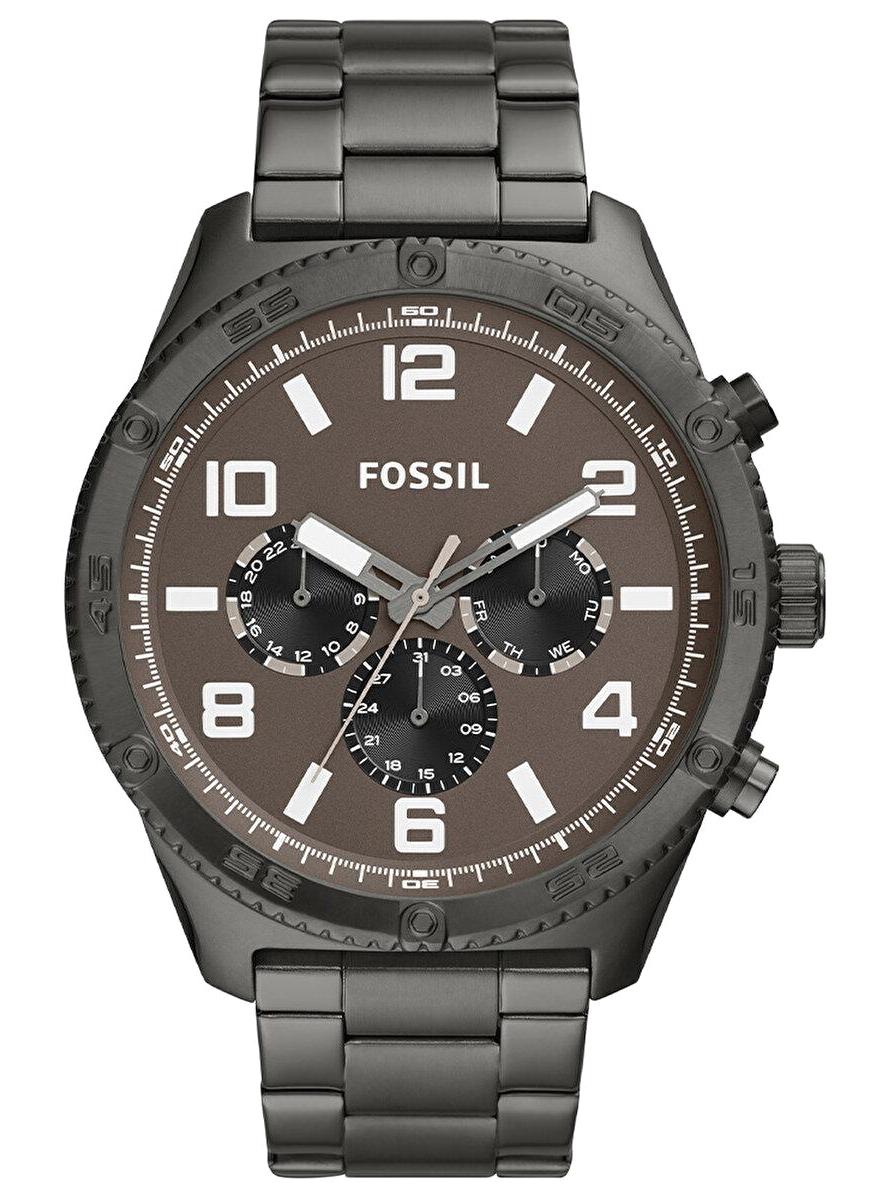 Fossil FBQ2533 Takvimli 44 mm Füme Çelik Kordon Analog Erkek Kol Saati