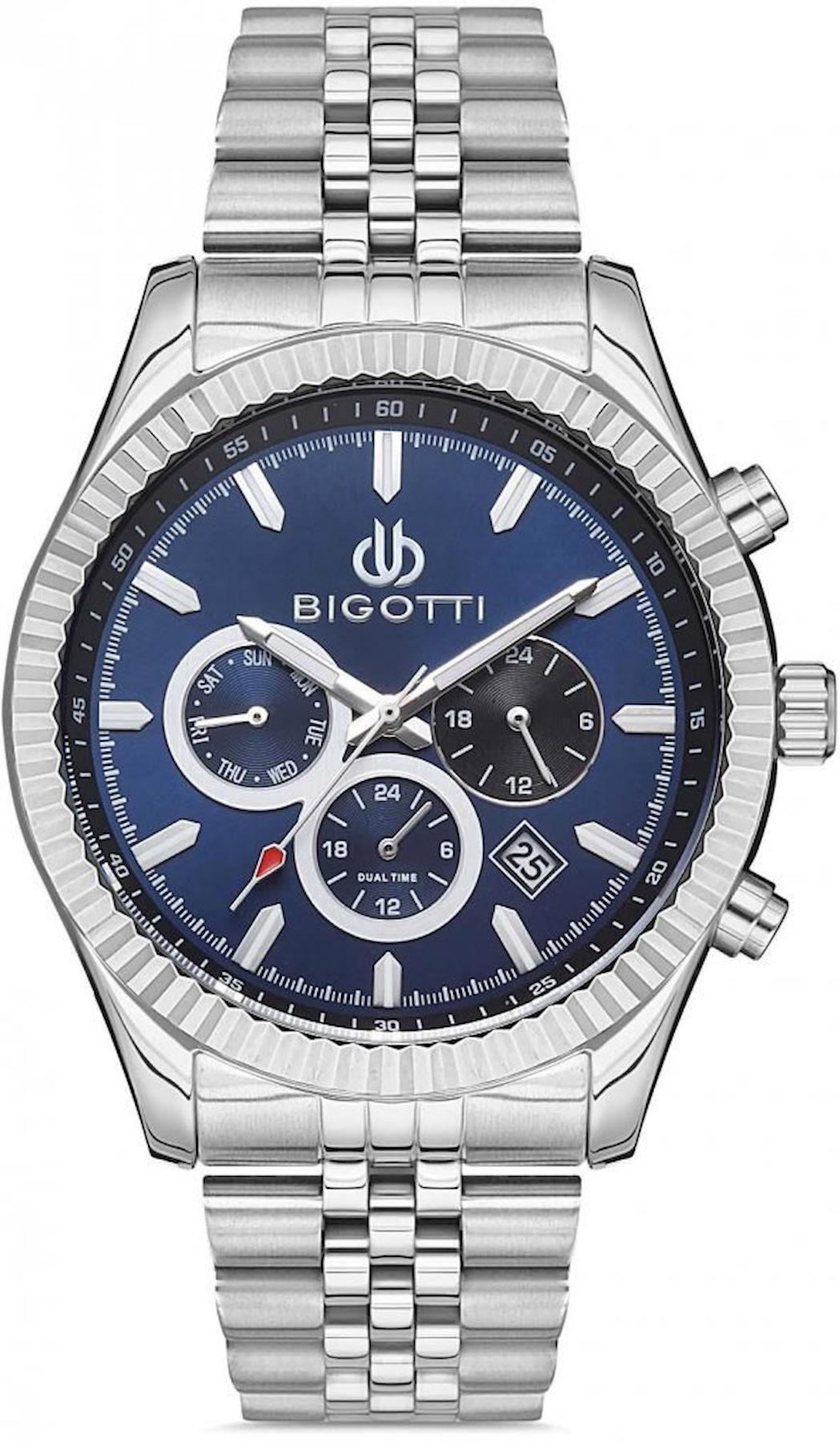 Bigotti BG.1.10210.2 Takvimli 43 mm Metal Kordon Analog Erkek Kol Saati