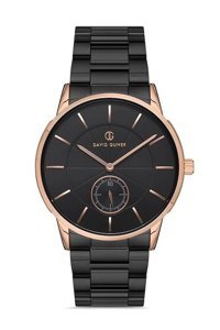 David Guner DG-8192GA-R2 Takvimli 42 mm Siyah Çelik Kordon Analog Kol Saati