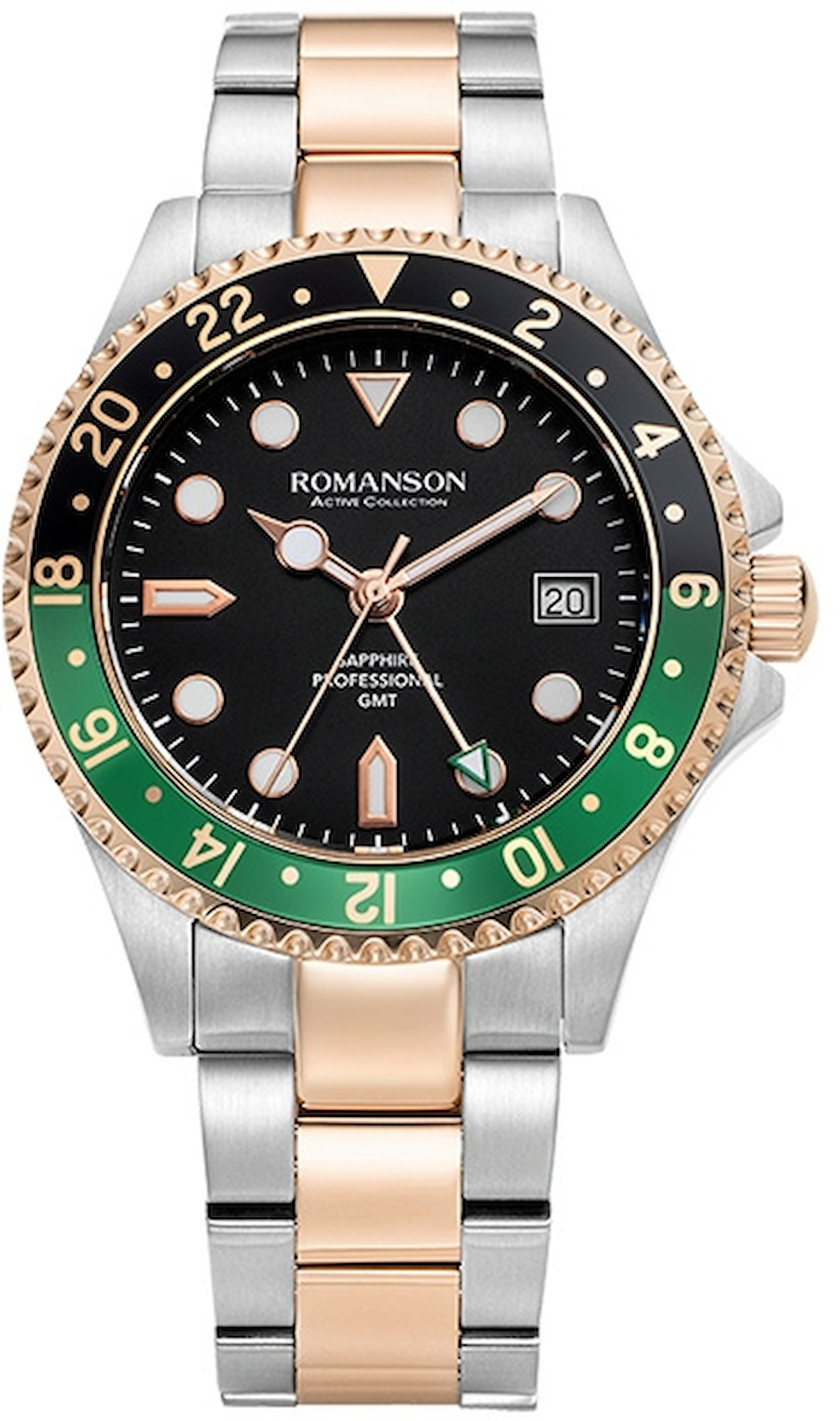 Romanson AM0004FMJJA36R Takvimli 41 mm Gri-Rose Gold Çelik Kordon Analog Kol Saati
