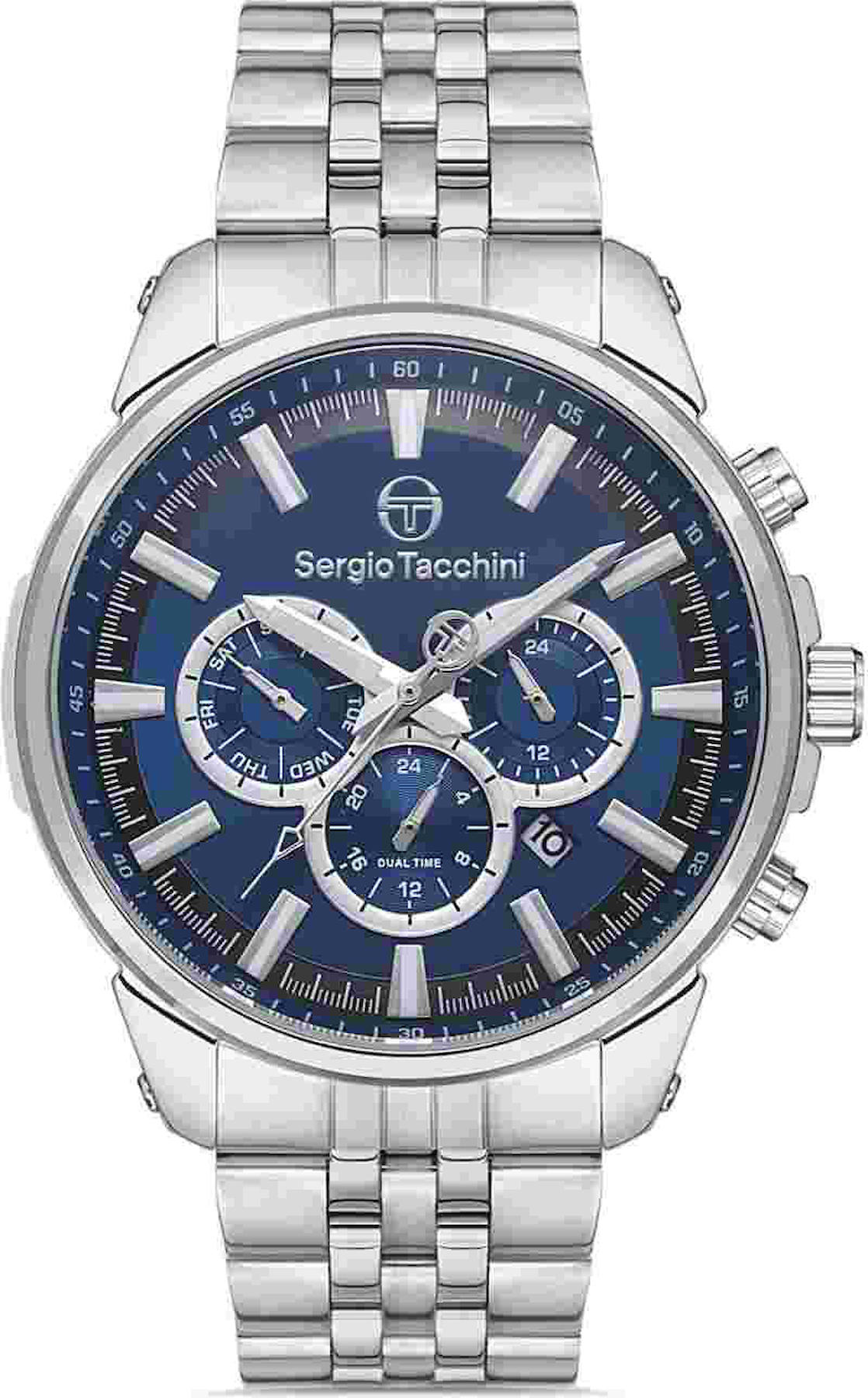 Sergio Tacchini ST.1.10262.2 Takvimli 44 mm Çelik Kordon Analog Kol Saati