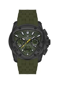 Daniel Klein DK.1.13679.3 Takvimli 45 mm Yeşil Silikon Kordon Analog Erkek Kol Saati
