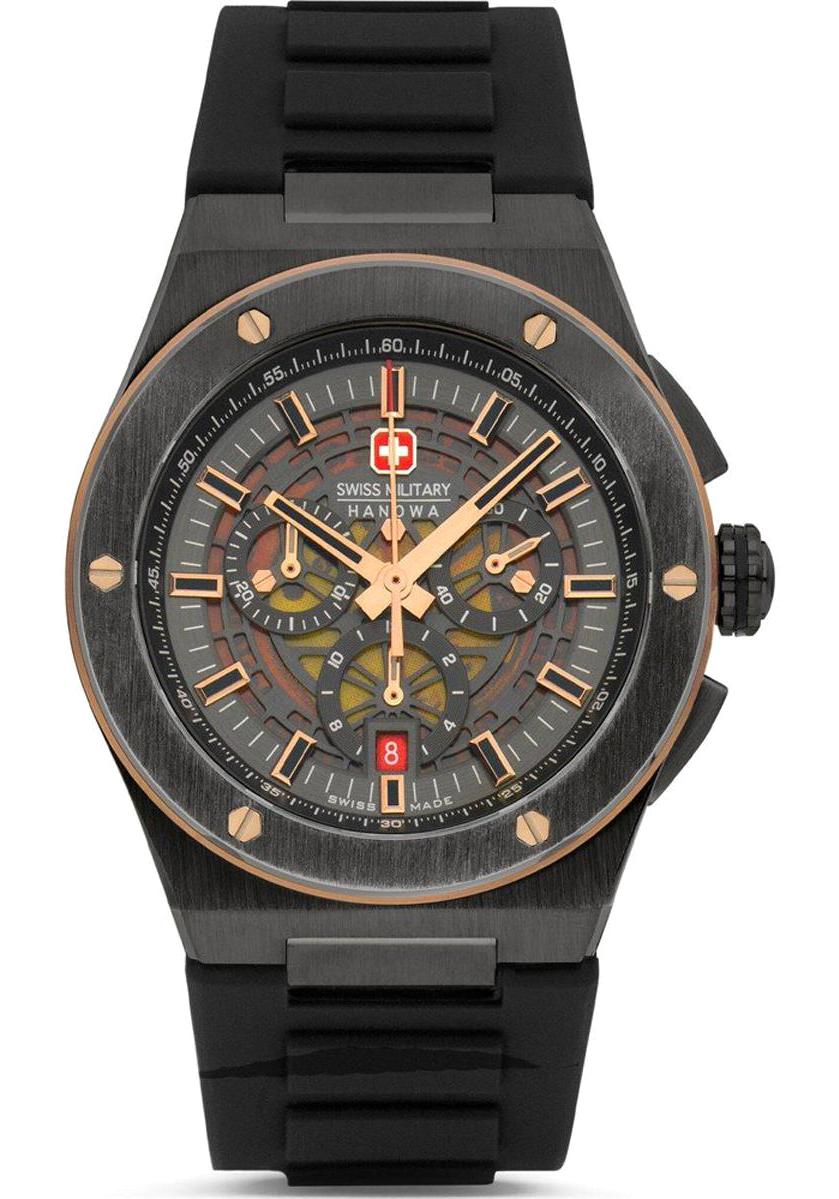 Swiss Military SMWGO0000941 Takvimli 44 mm Siyah Silikon Kordon Analog Erkek Kol Saati