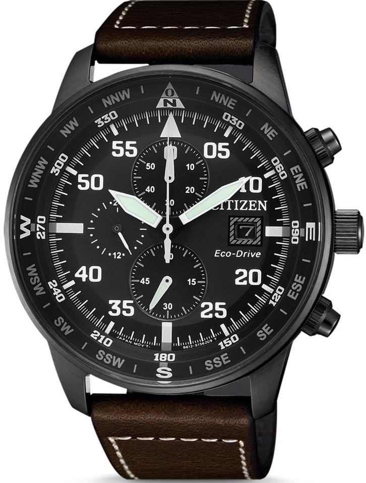 Citizen CA0695-17E Takvimli 44 mm Kahverengi Deri Kordon Analog Erkek Kol Saati