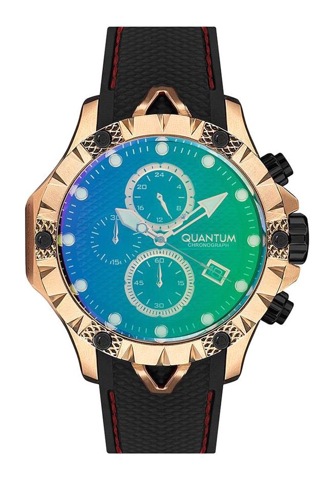 Quantum HNG957.450 Takvimli 44 mm Kahverengi Silikon Kordon Analog Erkek Kol Saati