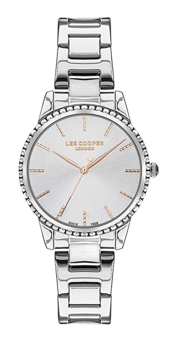 Lee Cooper LC07438.430 Gri Plastik Kordon Analog Kadın Kol Saati