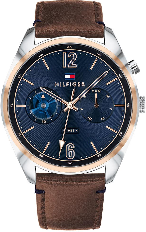 Tommy Hilfiger TH1791549 Pusulalı Takvimli 44 mm Kahverengi Deri Kordon Analog Kol Saati