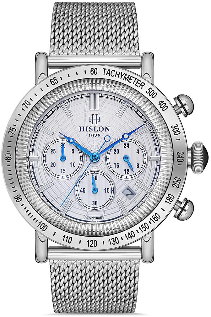 Hislon MS111S-02SS Pusulalı Takvimli 44 mm Çelik Kordon Analog Kol Saati