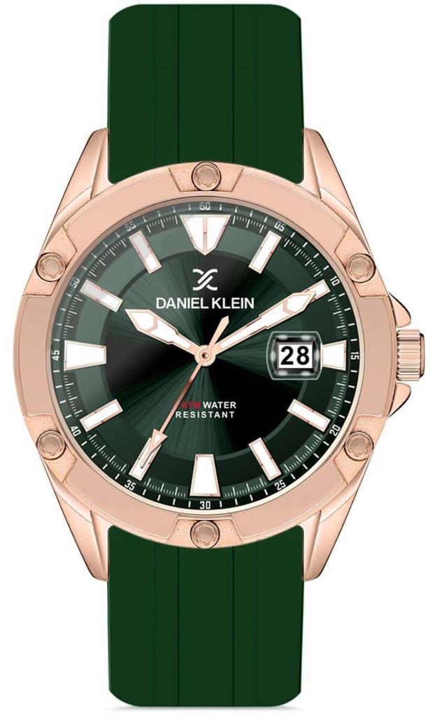 Daniel Klein DK.1.13027.6 Takvimli Yeşil Silikon Kordon Analog Erkek Kol Saati